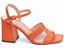 Sandália Salto Grosso Médio 7cm Napa Laranja Vibrante Torricella Design Moderno AVS 46001B - Imagem 2