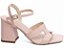 Sandália Salto Grosso Médio 7 cm Napa Rosa Romântica Torricella Design Elegante AVS 46001A - Imagem 2