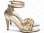 Sandália Feminina Salto Médio Fino Metalizado Ouro Light Torricella AVS 2057B - Imagem 1