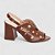 Sandália Ankle Boot Feminina Salto Bloco Grosso Caramelo Torricella AVS 778B - Imagem 7