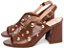 Sandália Ankle Boot Feminina Salto Bloco Grosso Caramelo Torricella AVS 778B - Imagem 2