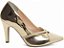 Sapato Scarpin Salto Fino Médio Specchio Ouro Light Torricella AVS 68008A - Imagem 5