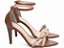 Sandália Feminina Salto Médio Fino Bege e Caramelo Torricella AVS 2056C - Imagem 1
