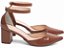 Scarpin Feminino Salto Médio Verniz Caramelo com Fivela AVS Global 606H - Imagem 1