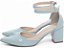 Scarpin Feminino Salto Médio Verniz Azul com Fivela AVS Global 606E - Imagem 5