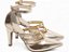 Scarpin Dourado Salto Alto Napa e Specchio Ouro Light AVS Global 66082K - Imagem 1