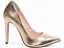 Scarpin Salto 12 cm Dourado com Solado Vermelho AVS Global 80000C - Imagem 5