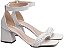 Sandália Salto Bloco Triangular Off White de Amarrar Tamanhos Especiais 39 ao 44 AVS 4000-17C_AR - Imagem 2