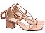 Sandália Salto Bloco Triangular Blush de Amarrar Tamanhos Especiais 39 ao 44 AVS 4000-72A_AR - Imagem 1