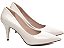 Sapato Scarpin Salto Fino 8,5cm Verniz Off White Tamanhos Especiais 39 ao 44 AVS 8000-02C_AR - Imagem 1