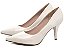 Sapato Scarpin Salto Fino 8,5cm Verniz Off White Tamanhos Especiais 39 ao 44 AVS 8000-02C_AR - Imagem 2