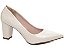 Sapato Scarpin Salto Bloco Grosso 8,5cm Verniz Off White Tamanhos Especiais 39 ao 44 AVS 8000-02I_AR - Imagem 3
