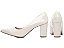 Sapato Scarpin Salto Bloco Grosso 8,5cm Verniz Off White Tamanhos Especiais 39 ao 44 AVS 8000-02I_AR - Imagem 5