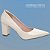 Sapato Scarpin Salto Bloco Grosso 8,5cm Verniz Off White Tamanhos Especiais 39 ao 44 AVS 8000-02I_AR - Imagem 6