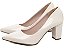 Sapato Scarpin Salto Bloco Grosso 8,5cm Verniz Off White Tamanhos Especiais 39 ao 44 AVS 8000-02I_AR - Imagem 2