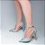 Sapato Scarpin Salto Alto Fino 9cm Verniz Azul com Detalhe em Pérolas Torricella AVS 66058D - Imagem 3