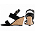 Sandália Anabela Plataforma 7cm Camurção Preto Salto Cortiça Conforto e Elegância AVS 4074A - Imagem 7
