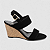 Sandália Anabela Plataforma 7cm Camurção Preto Salto Cortiça Conforto e Elegância AVS 4074A - Imagem 4
