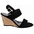 Sandália Anabela Plataforma 7cm Camurção Preto Salto Cortiça Conforto e Elegância AVS 4074A - Imagem 6