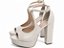 Sandália Meia Pata Salto Grosso 11cm Napa Off White Torricella Design Impecável AVS 1000C - Imagem 5