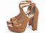 Sandália Meia Pata Salto Grosso 11cm Napa Caramelo Torricella Design Clássico e Confortável AVS 1000B - Imagem 5