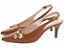 Sapato Scarpin Feminino Verniz Caramelo Salto Fino Médio Clássico Elegante AVS Global 600.18B - Imagem 5
