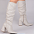 Bota Franzida Cano Alto Feminina Off White Salto Fino Elegante Torricella AVS 1.001B - Imagem 9