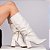 Bota Franzida Cano Alto Feminina Off White Salto Fino Elegante Torricella AVS 1.001B - Imagem 11