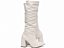 Bota Franzida Cano Alto Feminina Off White Salto Fino Elegante Torricella AVS 1.001B - Imagem 4