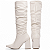 Bota Franzida Cano Alto Feminina Off White Salto Fino Elegante Torricella AVS 1.001B - Imagem 7