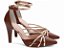 Sapato Scarpin Feminino Salto Fino Alto Caramelo e Ouro Light Elegante Torricella AVS 67072C - Imagem 1