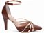 Sapato Scarpin Feminino Salto Fino Alto Caramelo e Ouro Light Elegante Torricella AVS 67072C - Imagem 6