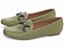 Sapatilha Mocassim Feminino Bico Fino Verde com Bridão Grafite Elegante Torricella AVS 70.041E - Imagem 7