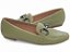 Sapatilha Mocassim Feminino Bico Fino Verde com Bridão Grafite Elegante Torricella AVS 70.041E - Imagem 4