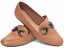 Sapatilha Mocassim Feminino Caramelo Bico Fino com Bridão Grafite Clássico Torricella AVS 70.041B - Imagem 1
