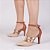 Sandália Scarpin Salto 9cm Napa Caramelo e Bege Tiras Ouro Light AVS Global 66082D - Imagem 1