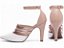 Sandália Scarpin Branco para Noiva com Salto Médio 9cm em Napa Rosê e Tiras Metalizadas Rosê Elegante AVS 66082A - Imagem 9