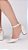 Scarpin Off White Verniz Salto Médio Bico Fino Torricella Fivela Dourada Clássico Torricella AVS 606B - Imagem 7