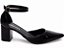 Scarpin Preto Verniz Salto Médio Bico Fino Torricella Fivela Dourada Luxo AVS 606A - Imagem 12