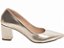 Scarpin Salto Médio Ouro Light Metalizado Bico Fino Torricella Clássico AVS Global 601D - Imagem 16