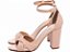 Sandália Tamanco Salto Grosso Napa Rose Fivela Dourada 8,5cm AVS Global 8045C - Imagem 6
