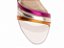 Tamanco Feminino Salto Grosso Off White com Tiras Metalizadas Coloridas AVS 8007B - Imagem 5