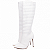 Bota Feminina Cano Alto Branca Salto Fino 12cm Matelassê Napa Torricella AVS 80005C - Imagem 2