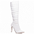 Bota Feminina Cano Alto Branca Salto Fino 12cm Matelassê Napa Torricella AVS 80005C - Imagem 4