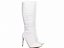 Bota Feminina Cano Alto Branca Salto Fino 12cm Matelassê Napa Torricella AVS 80005C - Imagem 1