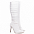 Bota Feminina Cano Alto Branca Salto Fino 12cm Matelassê Napa Torricella AVS 80005C - Imagem 1