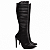 Bota Feminina Cano Alto Preta Salto Fino 12 cm Matelassê Napa Torricella AVS 80005B - Imagem 6