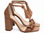 Sandália Feminina Caramelo Casual Salto Grosso Torricella AVS FST025K - Imagem 2