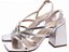 Sandália Feminina Salto Grosso Bloco Prata Torricella AVS 260C - Imagem 2