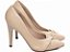 Sapato Scarpin Bege Salto Alto Fino Bico Fino Torricella AVS 9200-113D - Imagem 1